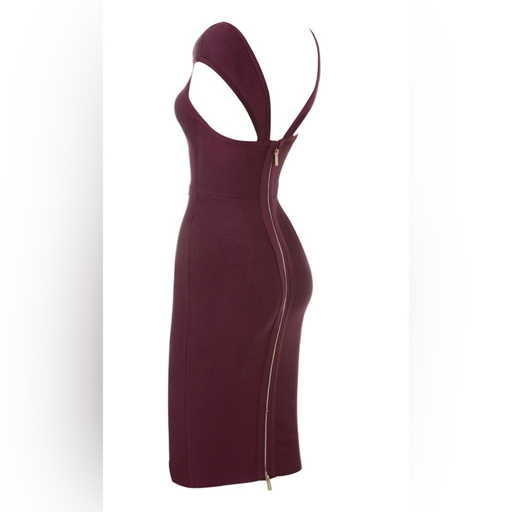 House of CB | ‘Anelle’ Wine Bandage Dress | S | Wine - Picture 5 of 10